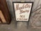 MAPLE CITY DAIRY ICE CREAM TIN 2 SIDED SIGN W/ METAL FRAME