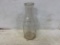 W.E.SNOW DAIRY GENESEO, IL QUART MILK BOTTLE WITH CREAM SEPARATOR