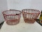 (2) RUBBER COATED WIRE EGG BASKETS
