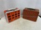 PAIR OF VINTAGE PLAID LUNCH BOXES - NO THERMOSES