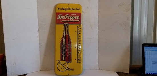 VINTAGE DR. PEPPER ADVERTISING THERMOMETER