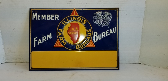 ILLINOIS FARM BUREAU TIN SIGN