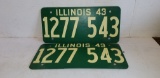 SET OF 1943 SOY BEAN LICENCE PLATES