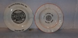 (2) DEMING CO. PUMP ADVERTISING ASHTRAYS