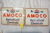(2) AMOCO AGRICULTURAL CHEMICALS TIN SIGNS