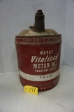 WARDS VITALIZED MOTOR OIL PREMIUM GRADE 5 GAL CAN