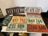 STACK OF ILLINOIS LICENSE PLATES - 1950 - 1959