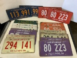 STACK OF ILLINOIS LICENSE PLATES - 1960 - 1967