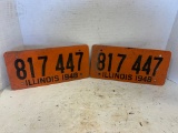 1948 ILLINOIS SOYBEAN LICENSE PLATES