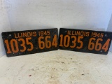 1945 ILLINOIS SOYBEAN LICENSE PLATES