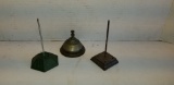 (2) VINTAGE RECIPT HOLDERS & DESK CALL BELL