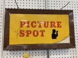 PICTURE SPOT TIN 2 SIDED SIGN