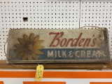 BORDEN'S MILK & ICE CREAM SINGLE SIDED LIGHTED SIGN