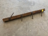 UNMARKED WOOD FENCE STRETCHER W/ IRON HARDWARE