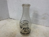 NORRIS BROS DAIRY NEW WINDSOR, IL QUART MILK BOTTLE