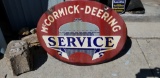 DOUBLE SIDED PORCELAIN McCORMICK DEERING SERVICE SIGN