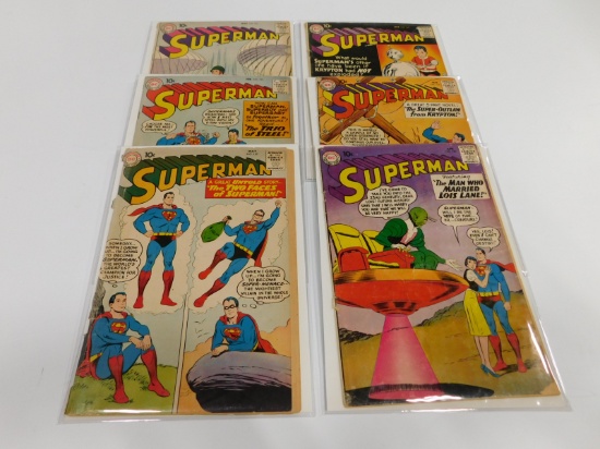 (6) SUPERMAN COMIC BOOKS (1959)