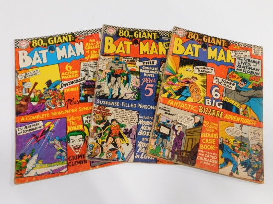 (3) 80 PAGE BATMAN COMIC BOOKS (1966)