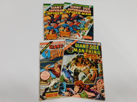 (4) GIANT SIZE MARVEL COMIC BOOKS(1974)