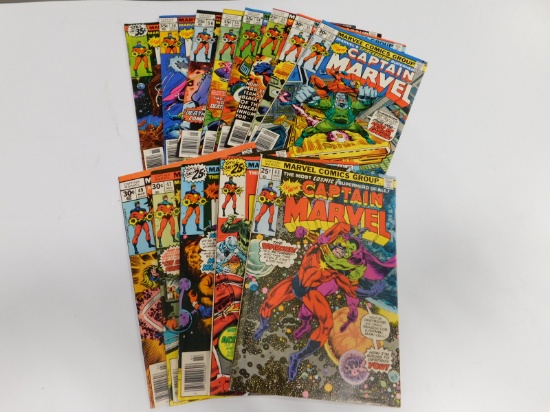 (13) CAPTAIN MARVEL COMIC BOOKS (1976)