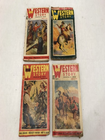 (4) STREET AND SMITH WESTERN STORY MAGAZINES (1938)