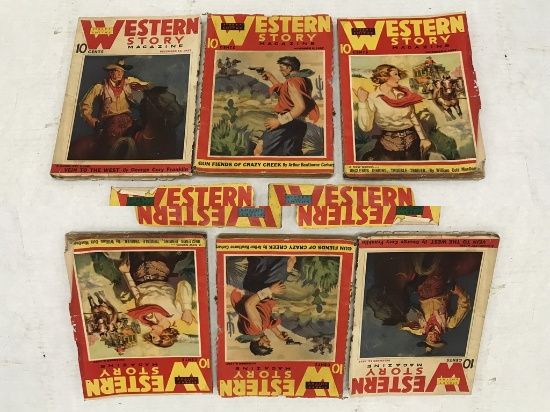 (5) STREET AND SMITH WESTERN STORY MAGAZINES (1937)