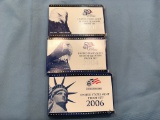 2001 STATE QUARTER, 2004 STATE QUARTER & 2006 MINT PROOF SETS