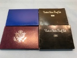 (4) 1980'S PROOF COIN SETS