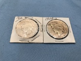 1926D & 1928S SILVER PEACE DOLLARS