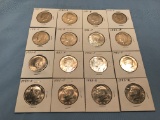 (16) ASSORTED 1980'S KENNEDY HALF DOLLARS