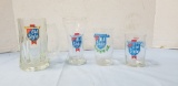 (4) OLD STYLE BEER MUGS & GLASSES
