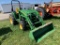 JOHN DEERE 4120 4X4 COMPACT DIESEL TRACTOR W/ JD 400X HYDRAULIC LOADER