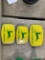 (3) JOHN DEERE METAL HOOD EMBLEMS