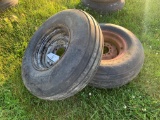 (2) 11L X 16 IMPLEMENT TIRES ON 6 BOLT RIMS