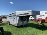 FEATHERLITE 5320 7X20 STEEL LIVESTOCK TRAILER