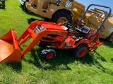 KUBOTA BX22 COMPACT DIESEL 4X4 TRACTOE W/ LA210 LOADER & BT600 BACKHOE