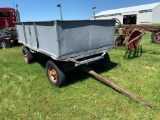 STEEL BARGE BOX WAGON & HOIST ON JOHN DEERE 953 GEAR