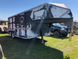 1987 HILLSBORO 7X16 GOOSENCK HORSE / LIVESTOCK TRAILER