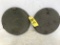 (2) CAST IRON JOHN DEERE PLANTER LIDS