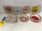 BULK LOT OF LOCAL ADVERTISING GLASS ASH TRAYS