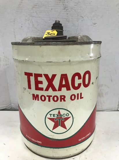 TEXACO MOTOR OIL 5 GAL CAN
