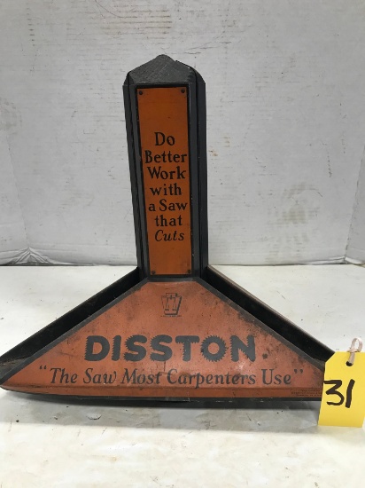 DISSTON TIN ROTATING SAW STORE DISPLAY