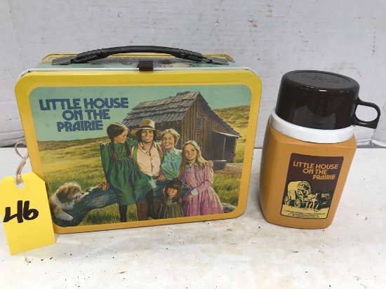 1978 THERMOS "LITTLE HOUSE ON THE PRAIRIE" TIN LUNCH BOX W/ THERMOS