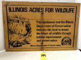 ILLINOIS ACRES FOR WILDLIFE TIN SIGN