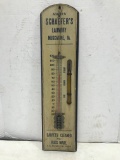 WOOD SCHAEFER'S LAUNDRY MUSCATINE, IA THERMOMETER