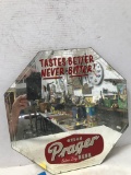 ATLAS PRAGER EXTRA DRY BEER OCTAGON MIRROR