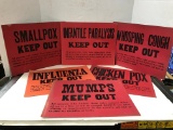 BULK LOT OF HEAVY PAPER MEDICAL WARNING SIGNS