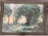 VINTAGE OUTDOOR SCENE FRAMED PRINT