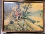 VINTAGE HUNTERS FRAMED PRINT BY PHILIP R GOODWIN