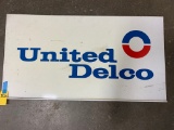 UNITED DELCO TIN SIGN